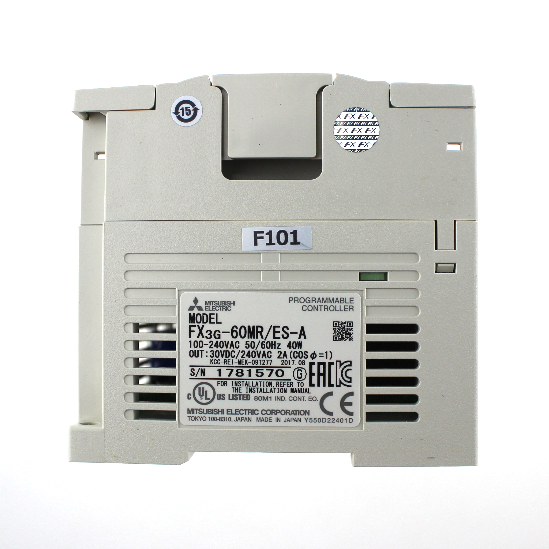 FX3G- 60mr /ES-A三菱MELSEC-F系列FX3G主单元24输入16输出
