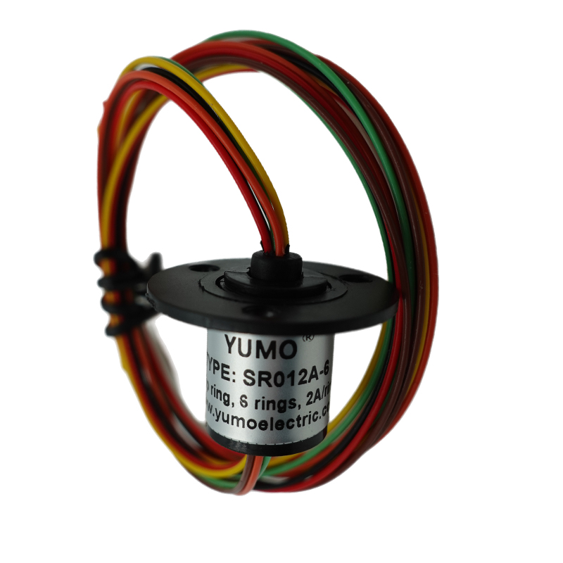 250rpm Conductive 6 Wire Capsule Slip Ring SR012A-6 Miniature Slip Ring 6 wires Electrical Motor with 6 wire Contact Materials