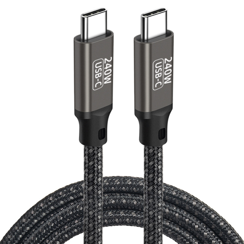 PD240W Fast Charge Cable Type-C to C Data Cable Dual Head Compatible with 100W66W18W with Chip C Male To C Male