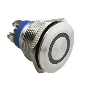 YUMO Metal Push Button Screw Type JS22F-11E-W-12V-S Selevator Equipment Waterproof LED Button