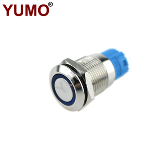 YUMO 12mm ON OFF Waterproof Small Switch Metal Self-locking Push Button