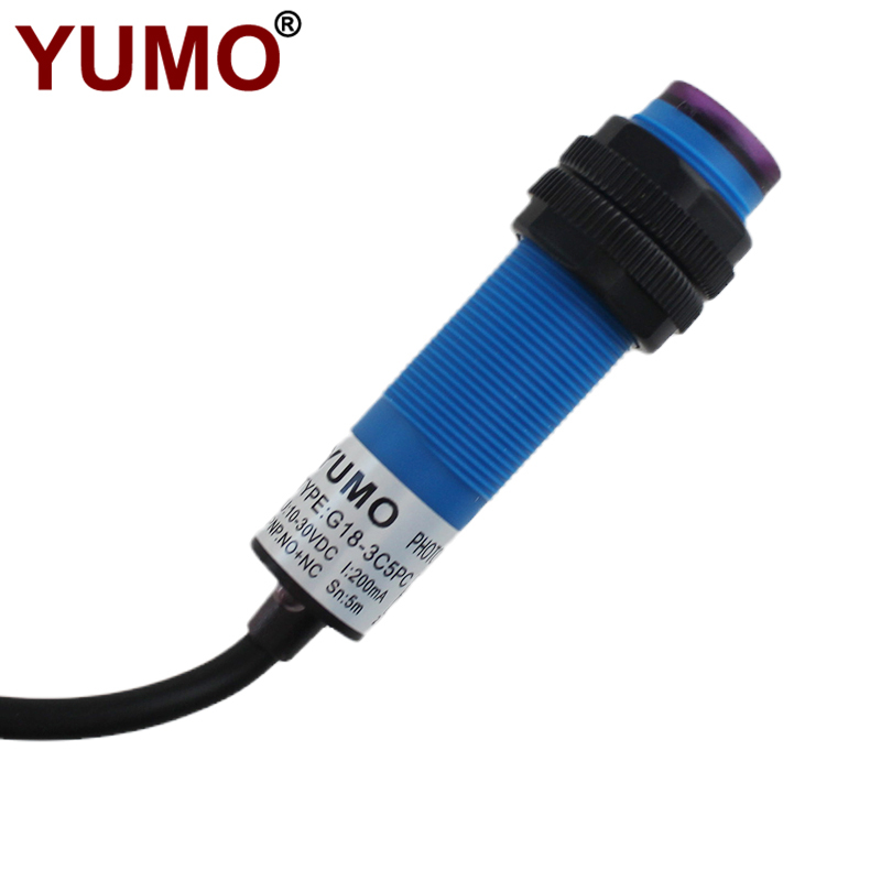 YUMO Proximity Photoelectric Sensor G18-3C5PC PNP NP+NC