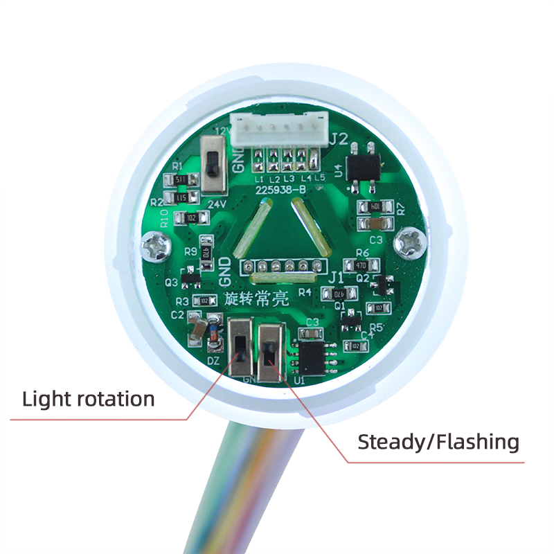 Multi-layer detachable warning light with buzzer STP6-24-2ROGBW- H