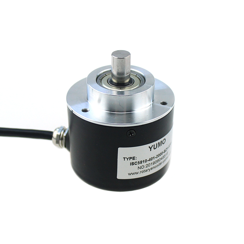 ISC5810-401-2000-BZ1-524-L Outer diameter 58mm Solid Shaft Incremental Optical Rotary Encoder