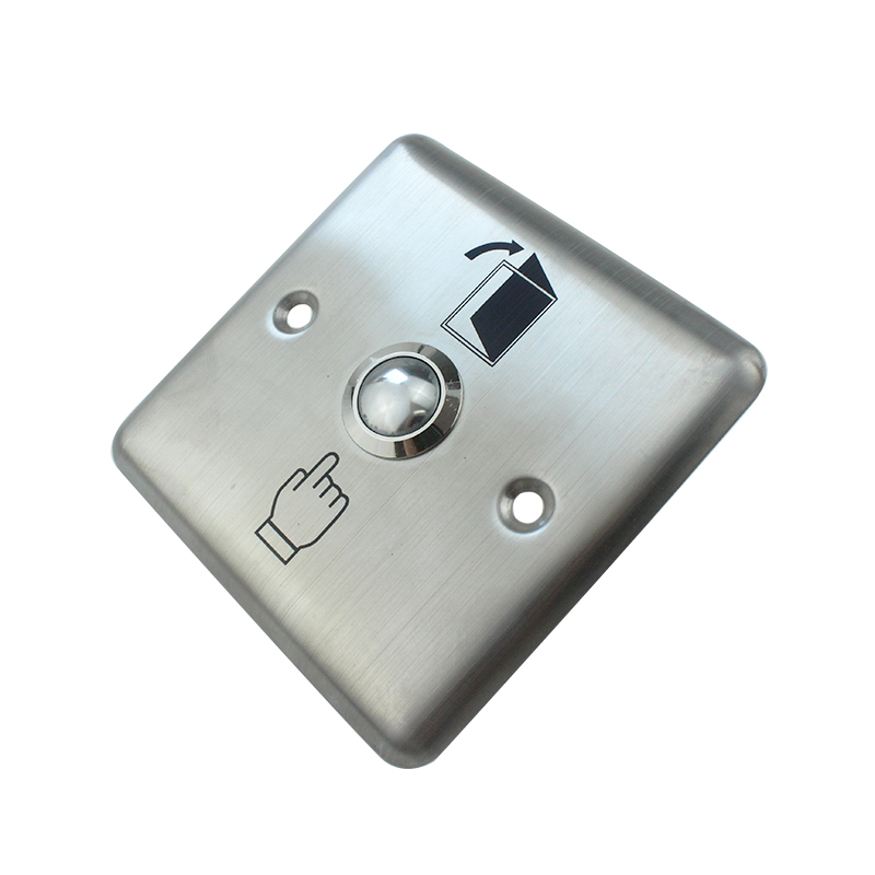86 Type Stainless Steel Access Control Switch Panel Self-resetting Metal Waterproof Switch