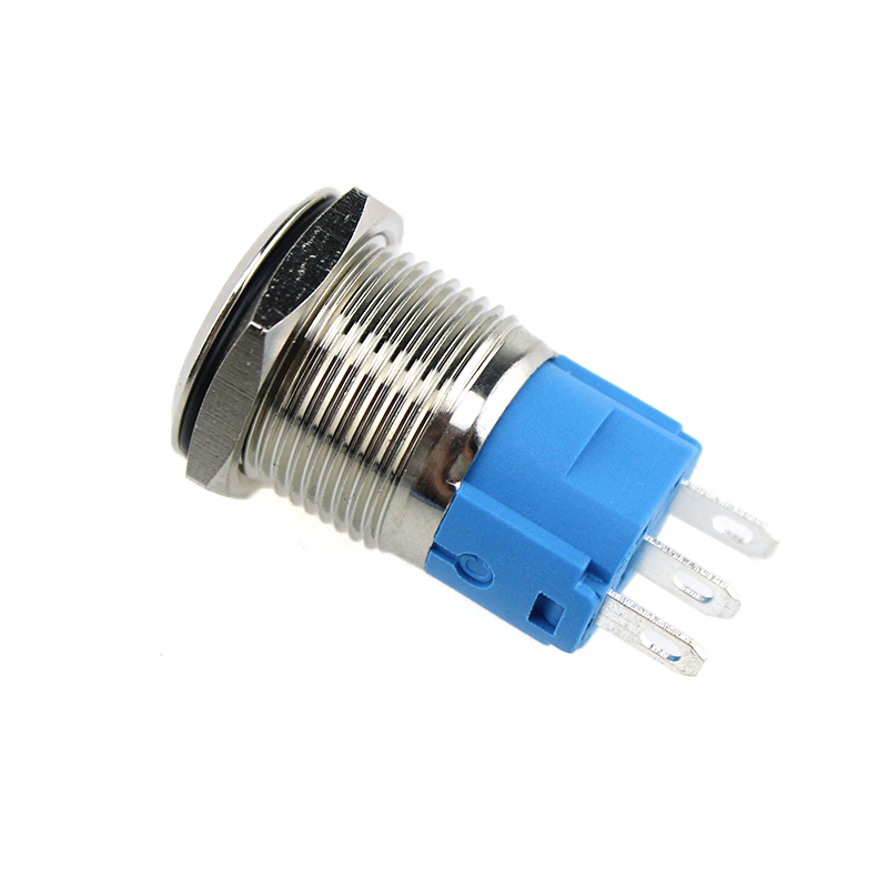 ABS16S 16mm 250VAC1NO 1NC Metal Maintained Push Button Switch