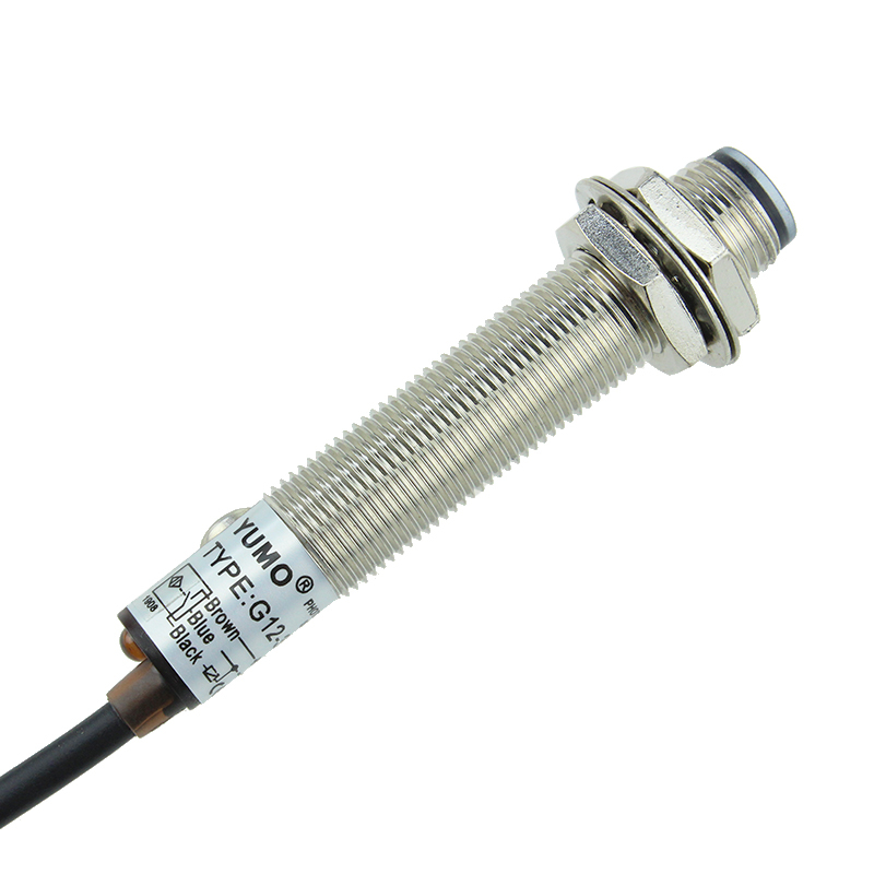 YUMO G12-3A10PA 10cm PNP NO M12 Metal Housing Photoelectric Sensor Photo Switch