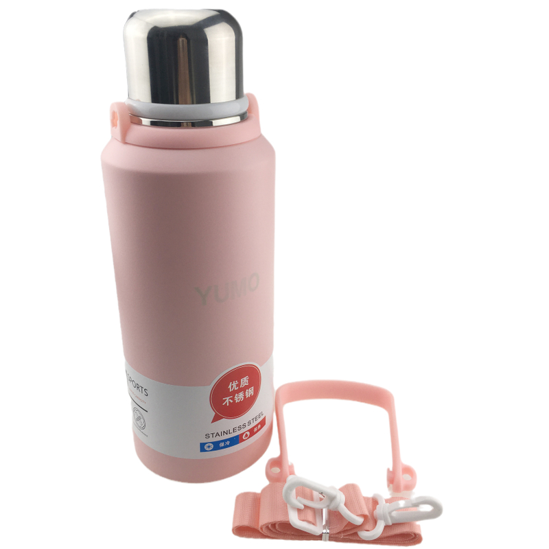 SUS316 Stainless Steel Sports Outdoor Portable Large Capacity Double Vacuum Insulated Bottle Gray Pink White 1500ml 