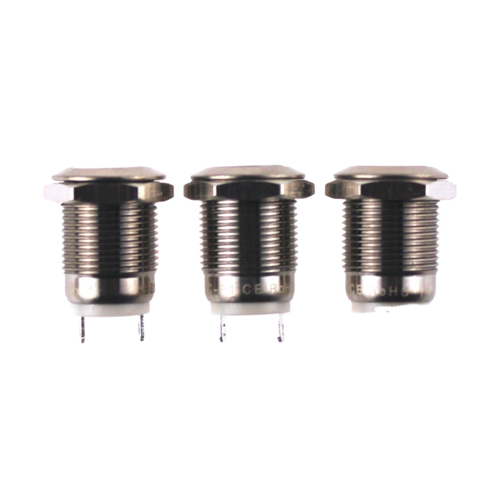 ABS12S series stainless steel 12mm flat type metal push button switch
