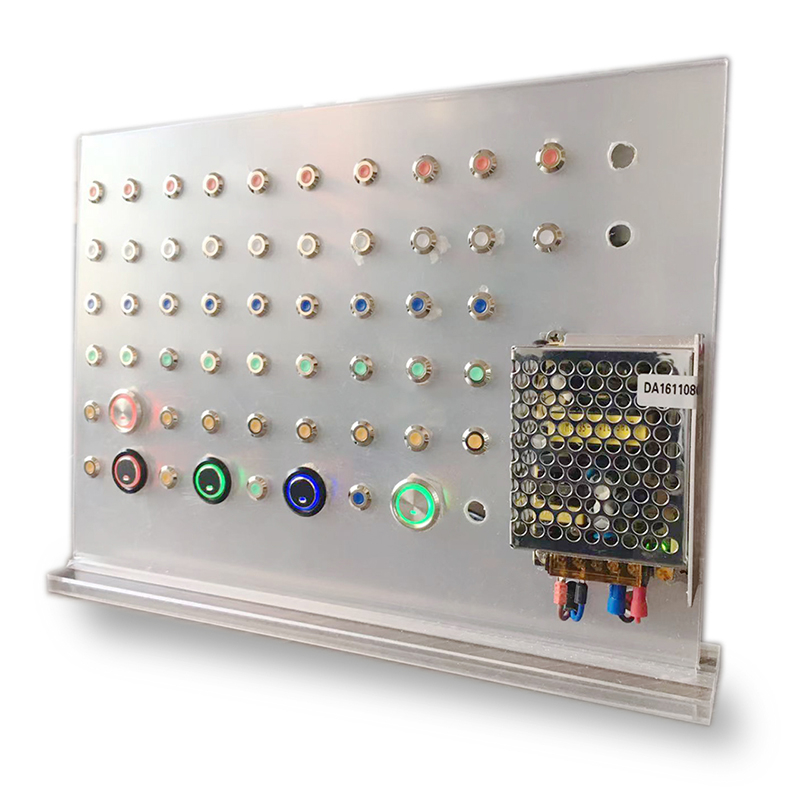 8mm Indictor display panel with Multicolor Metal Push Button Switches