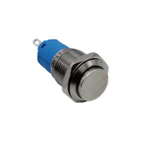 YUMO LA16JSC11S 16mm momentary push button stainless steel push switch pin terminal concave switch