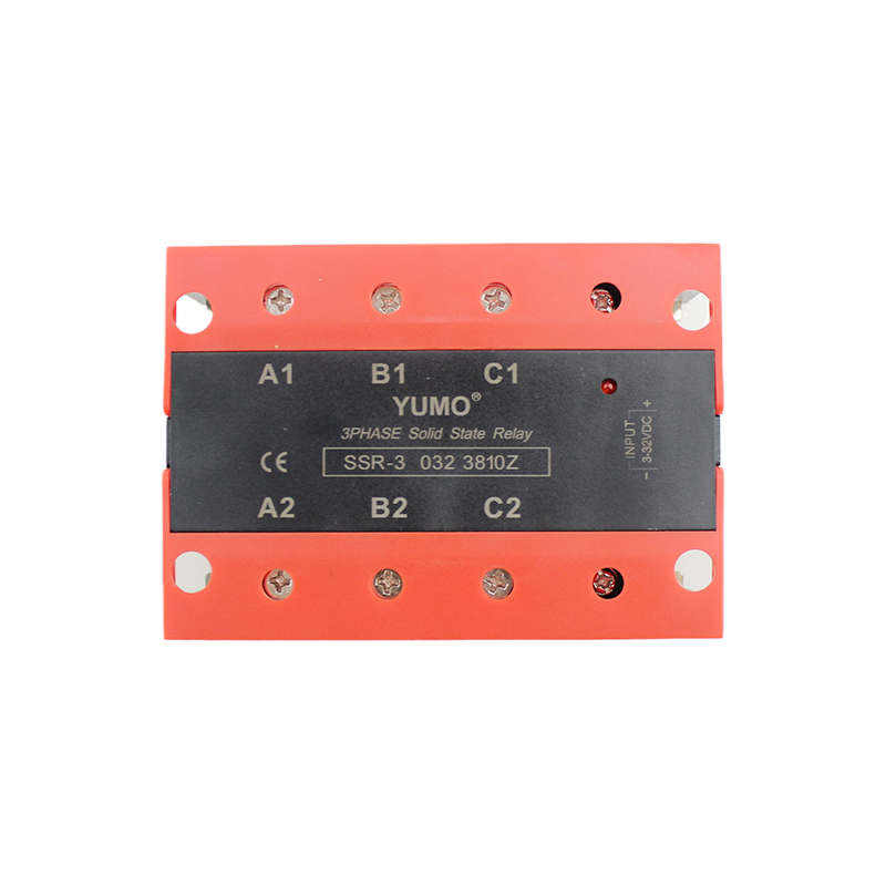 Three Phase Solid State Relay Aluminum Base Black Body with Red Cover
