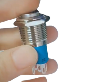 16mm High flat Stainless Steel Momentary Metal Push Button Switch with lamp