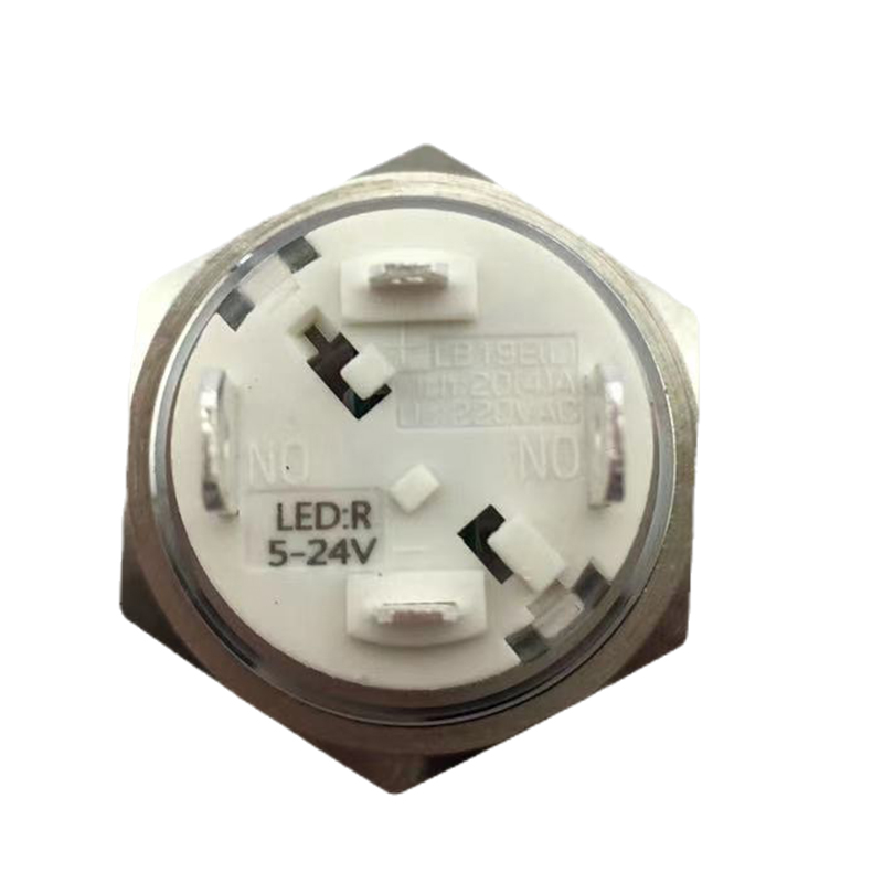 22mm MAX Current 16A Metal Push Button Switch Waterproof IP65 Momentary 24V with RED LED Light