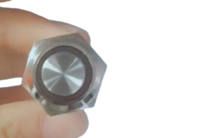 16mm High flat Stainless Steel Momentary Metal Push Button Switch with lamp