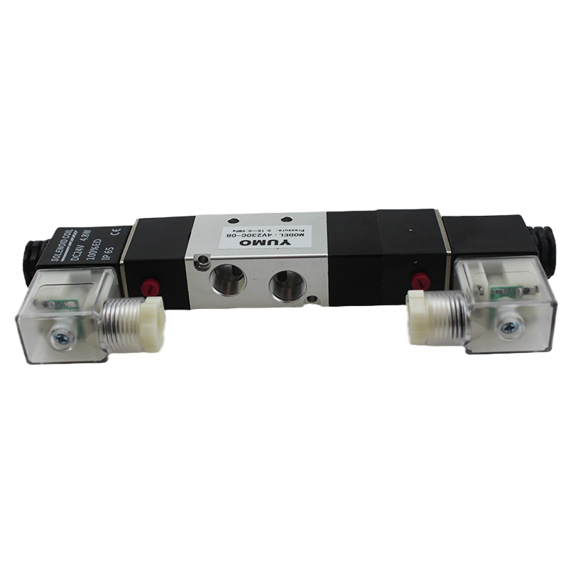 YUMO solenoid valve 4V200 Series 5/2 way IP65 AC220V,AC110V, AC24V, DC24V, DC12V