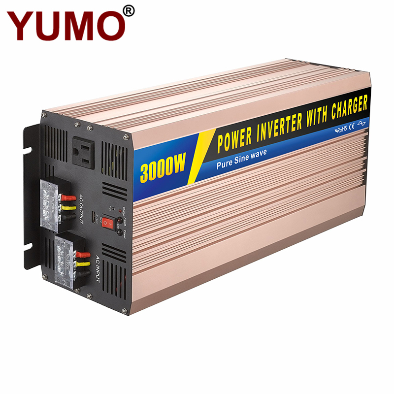 YUMO SGPC 3kw/4kw/5kw/6kw Pure Sine Wave Inverter With UPS Inverter 12V 220V Solar Inverter Battery Charger High Frequency