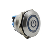 25mm ABS25S-P11-CB-24V IP67waterproof Metal Push Button Switch with Momentary 1NO1NC