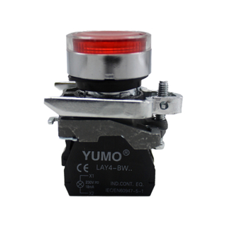 YUMO hot sales LAY4-BW3462 220V red push button switch