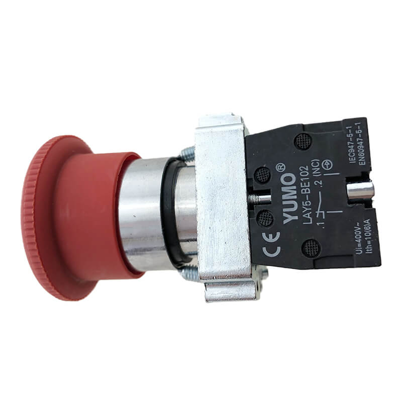 Emergency Switch Turn to Release Mushroom Pull and Turn Switch Red Mushroom Head LAY5-BS542 