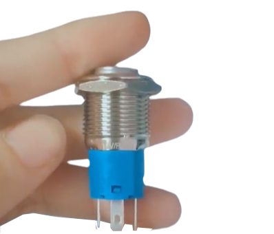 16mm High flat Stainless Steel Momentary Metal Push Button Switch with lamp