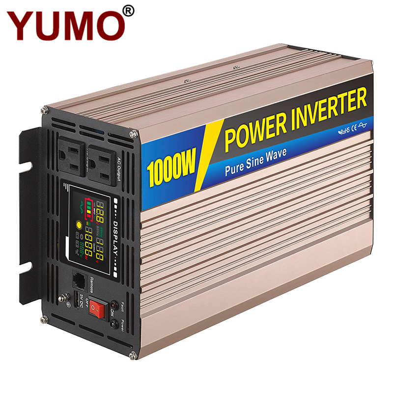 YUMO Pure Sine Wave Inverter SGPE 1500w 12/24/48VDC (Color display and remote control is optional)