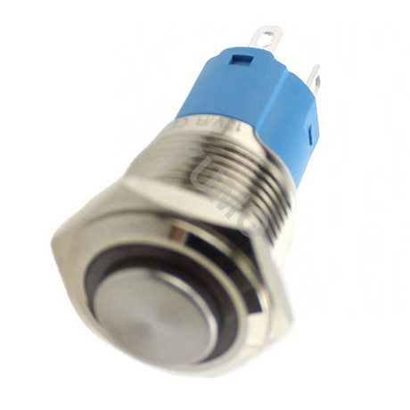 16mm High flat Stainless Steel Momentary Metal Push Button Switch