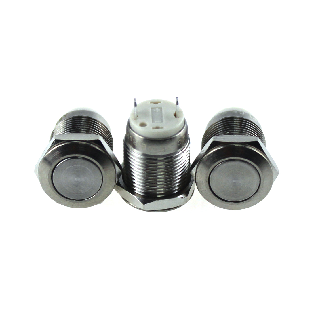 12mm Flat Head ABS12s-P IP67 Momentary Metal Push Button switch
