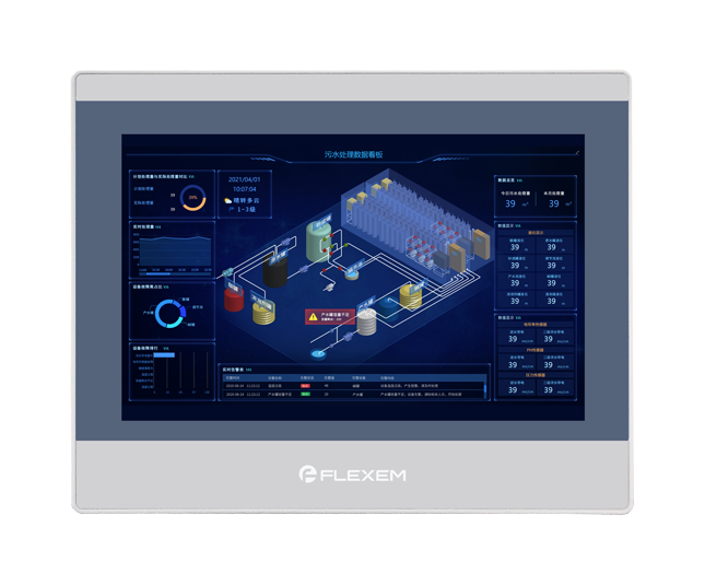 Flexem FE6100W HMI 10.1” 16:9 TFT LCD Resistive Touchscreen Human Machine Interface Resolution 1024×600