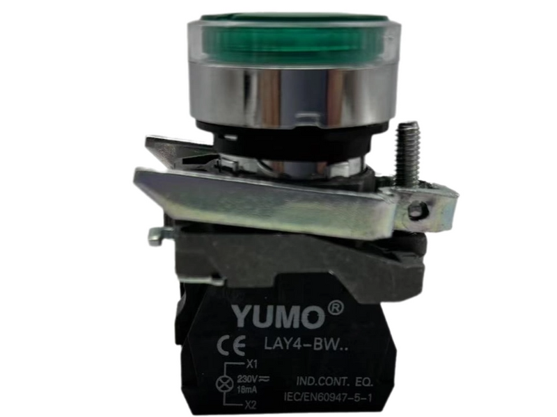 LAY4-BW3361 Push Button Green 