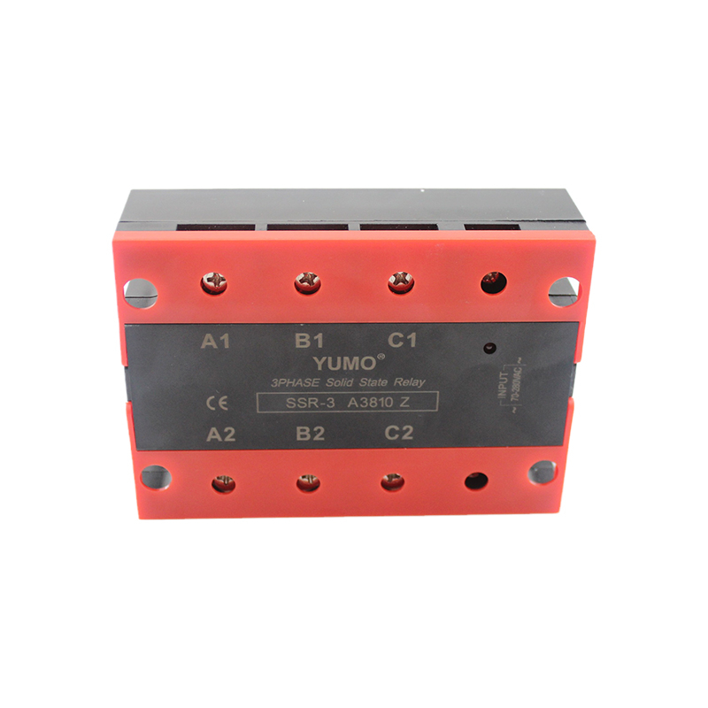3 Phase Solid State Relay Aluminum Base Black Body with Red Cover