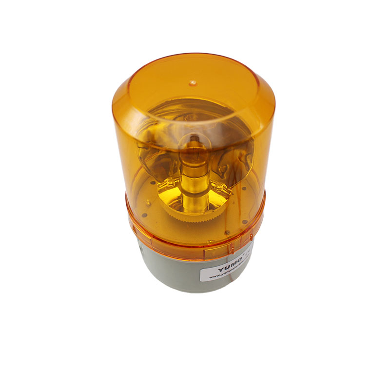 YUMO warning light LTE-1081J 24VDC double flashing orange glass cover material PC glass bulb with buzzer rotating light source