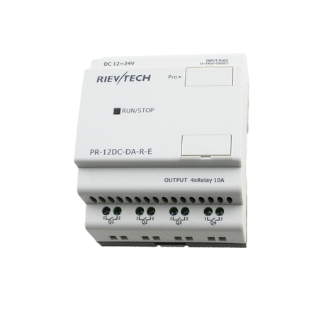 Rievtech Micro PLC Economic Type Programmable Relay PR-12DC-DA-R-E Mini PLC with Non-expandable 