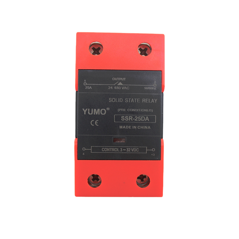 Great Quality 24-380VAC SSR-25DA Black and Red Integrated Solid State Relay with Radiator