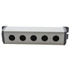 YUMO 19mm Waterproof Aluminium Alloy Metal Push Button Switch Box Outdoor Power Control Box with 5 Holes