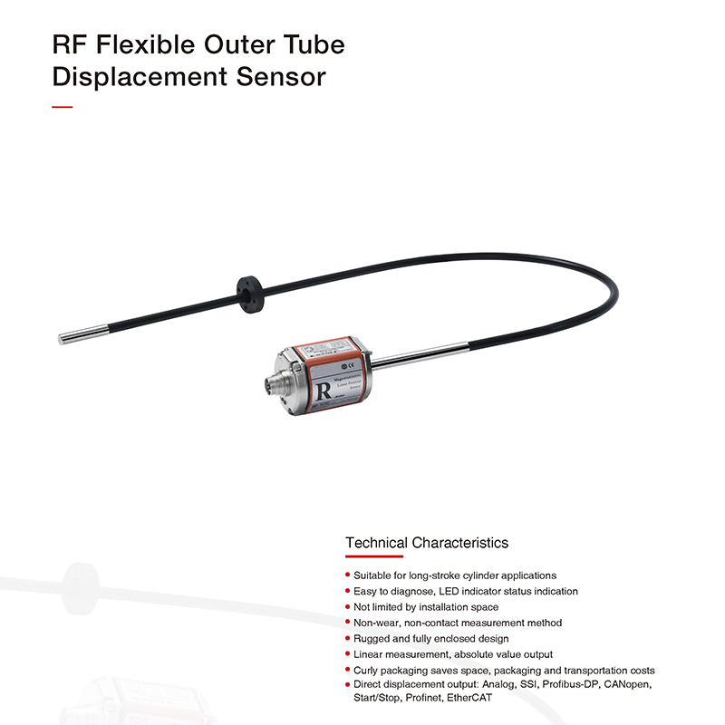 YUMO RF EtherCAT Output Flexible Outer Tube Displacement Sensor
