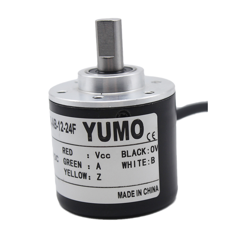 YUMO 50PPR Rotary Magnetic Encoder Shaft MSC3808-001G-48-AB-12-24F
