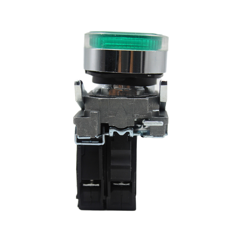 YUMO LAY4-BW3361 high quality waterproof industrial metal round push button switch with LED green lamp