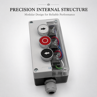LAY5-BP334 3 Holes Spring Return Push Button Control Box IP54 Industrial Operation Button Box