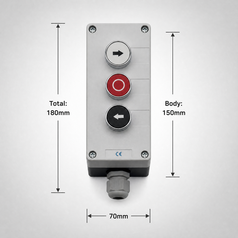 LAY5-BP334 3 Holes Spring Return Push Button Control Box IP54 Industrial Operation Button Box