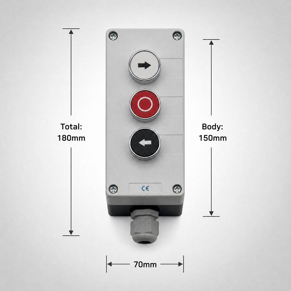 LAY5-BP334 3 Holes Spring Return Push Button Control Box IP54 Industrial Operation Button Box