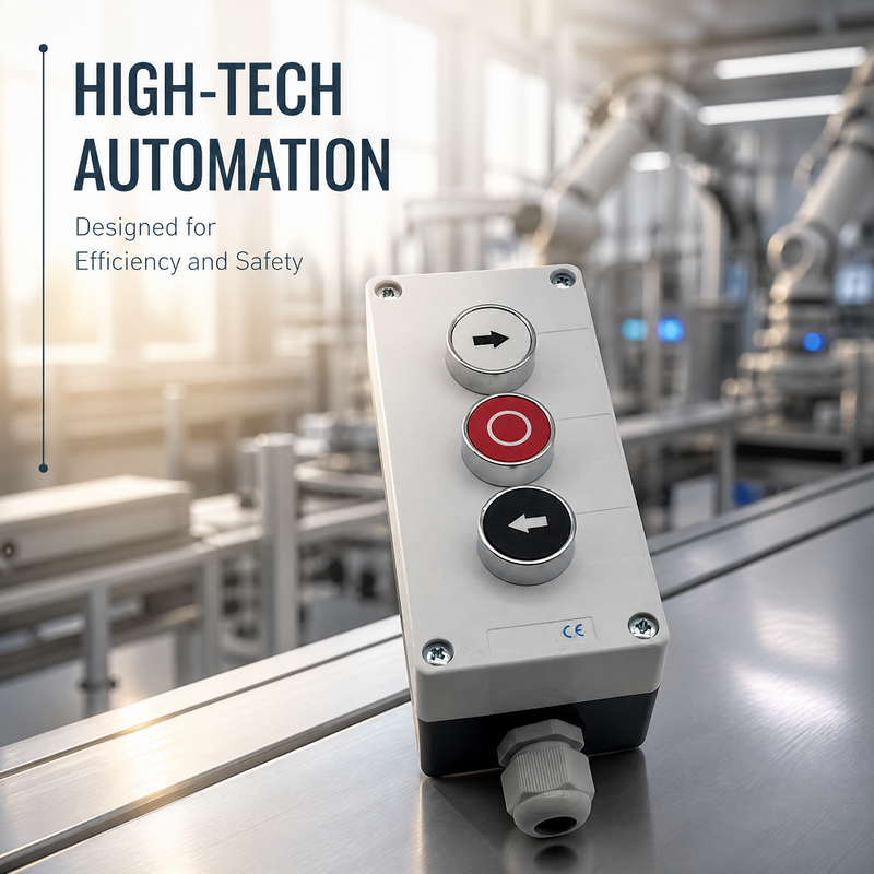 LAY5-BP334 3 Holes Spring Return Push Button Control Box IP54 Industrial Operation Button Box