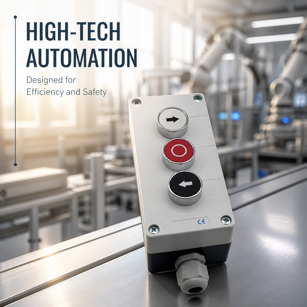 LAY5-BP334 3 Holes Spring Return Push Button Control Box IP54 Industrial Operation Button Box