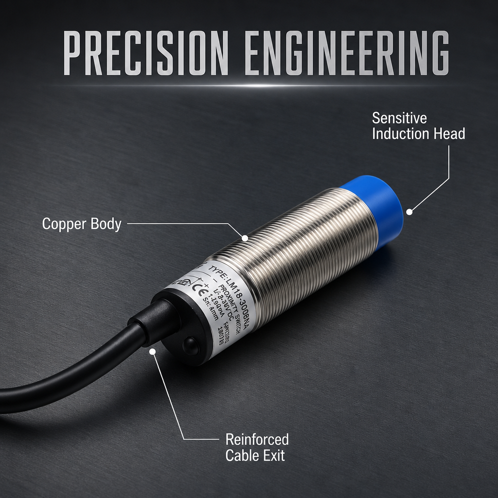 LM18-3008NA M18 Inductive Proximity Sensor 3 Wire DC NPN NO 8mm Detection Distance IP67 Proximity Switch